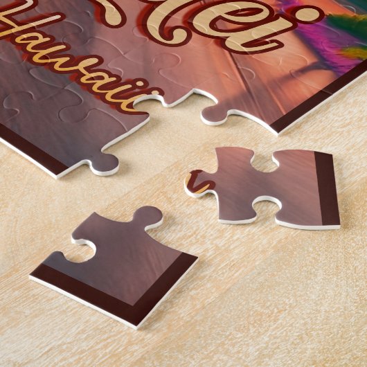 Puzzle Hanalei Kauai Hawaii Retro Volcano Road années 195 (Côté)