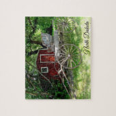 Puzzle Hangar hippomobile avec des erreurs et de rouge (Vertical)