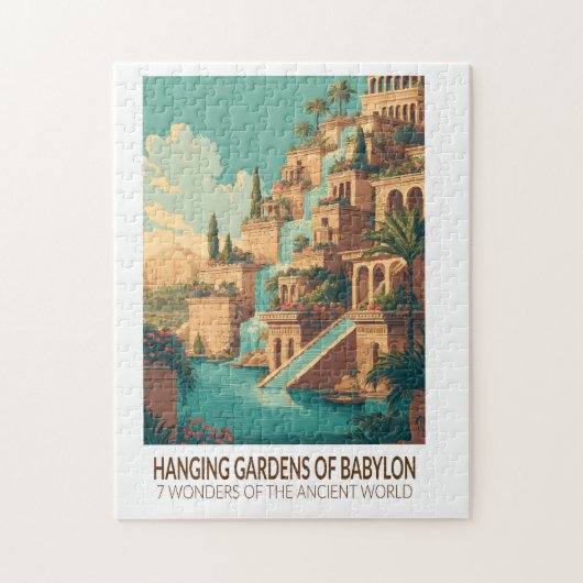 Puzzle Hanging Gardens of Babylon 7 Wonders of the World (Vertical)