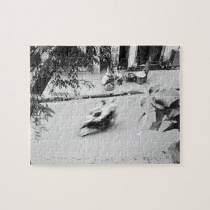 Puzzle Hanoï Vietnam, moto dans le vieux Hanoi