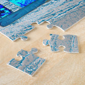 Puzzle Hanoukka bougies avec l'étoile d'or de David (Côté)