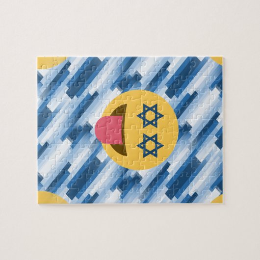 Puzzle hanoukka chanukkah emoji (Horizontal)