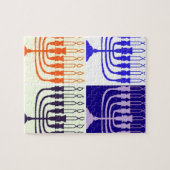 Puzzle Hanoukka Minorah (Horizontal)