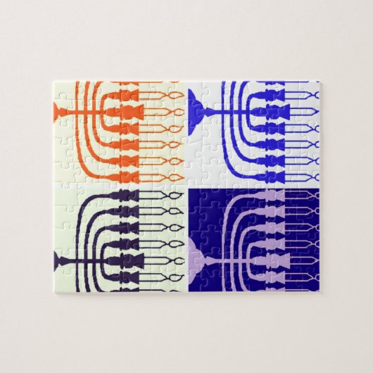 Puzzle Hanoukka Minorah (Horizontal)