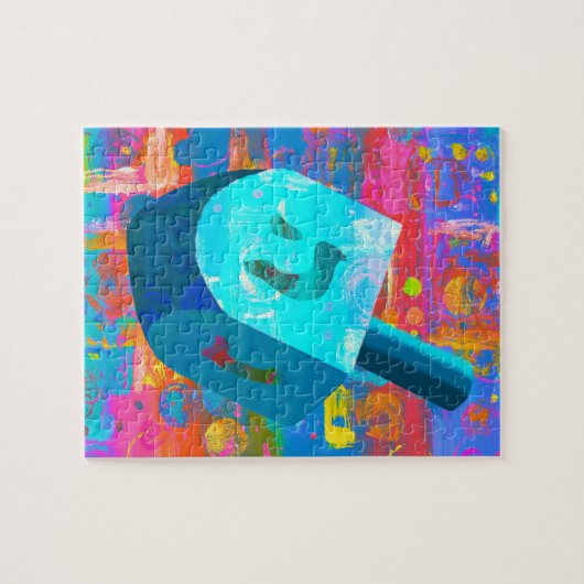 Puzzle Hanukkah Dreidel (Horizontal)