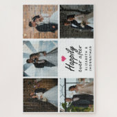 Puzzle Happily Ever After Heart Wedding Photo Collage  (Vertical)