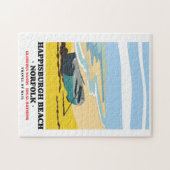 Puzzle Happisburgh Beach Norfolk travel poster (Horizontal)