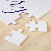 Puzzle Happy 50th anniversary purple name year simple (Côté)