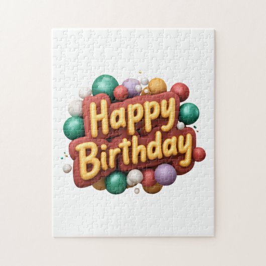 Puzzle happy birthday (Vertical)