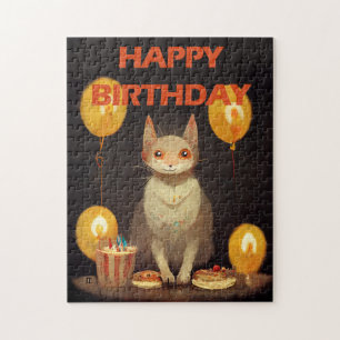 Puzzle Happy Birthday! - cat party