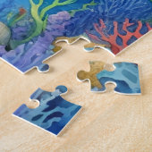 Puzzle Happy Dolphin Tropical Ocean Coral Beach (Côté)