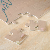 Puzzle Happy Easter Wooden Cross with Lilies on Beach (Côté)