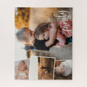 Puzzle Happy Family Ajouter un nom Charming 4 Photo Colla (Vertical)