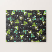 Puzzle Happy Green Clover Feuille Motif d'art II (Horizontal)