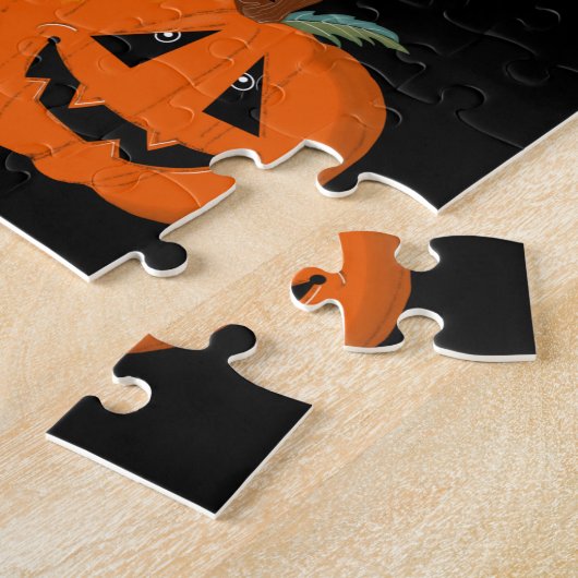 Puzzle Happy Halloween Jack-o'-lantern Illustration Art (Côté)