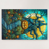 Puzzle Happy Halloween Lune Haunted House (Horizontal)