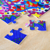 Puzzle Happy Hippie Chat Lunettes de soleil Paix enseigne (Côté)