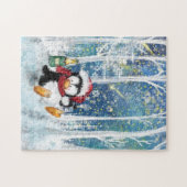 Puzzle Happy Penguin - Célébration de Noël Peinture amusa (Horizontal)