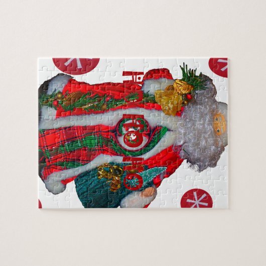 Puzzle Happy Père Noël Hohoho Salutations graphisme texte (Horizontal)