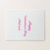 Puzzle Happy Valentine's day pink text name message (Horizontal)