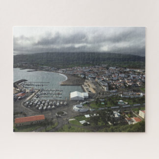Puzzle Harbour and coastline of Terceira Azores 