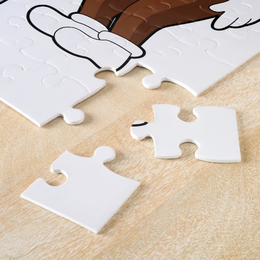 Puzzle Haricot de café avec pot de café (Côté)