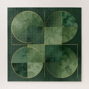 Puzzle Harmonie Géométrique d'Or Émeraude