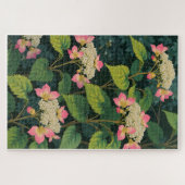 Puzzle Harmonie Hydrangea - Retro japonais Floral JiPuzzl (Horizontal)