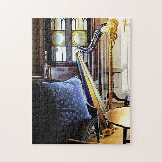 Puzzle Harpe dans la salle de musique (Vertical)