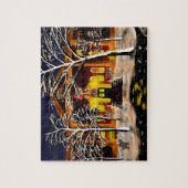 Puzzle Harvard dans la neige (Vertical)