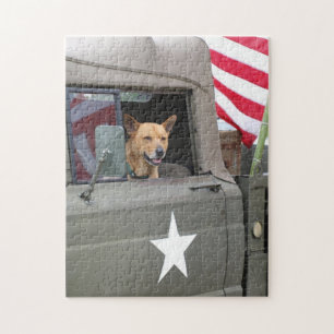 Puzzle Harvey dans sa Jeep