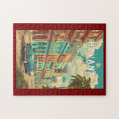 Puzzle Havana Cuba Illustration Voyage Art Vintage (Horizontal)
