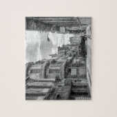 Puzzle Havana Street Oldtimer Car Cuba Voyage noir blanc (Vertical)