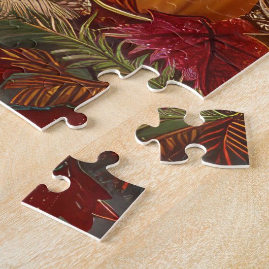 Puzzle Havanais Chien automne récolte Thanksgiving (Côté)
