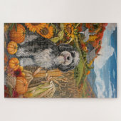Puzzle Havanais Chien automne récolte Thanksgiving (Horizontal)