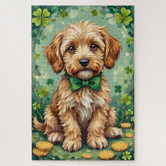 Puzzle Havanais jour de la Saint-Patrick Chien chanceux m (Vertical)