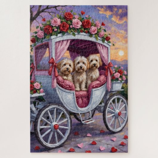 Puzzle Havanese Dog Valentine's Day  (Vertical)