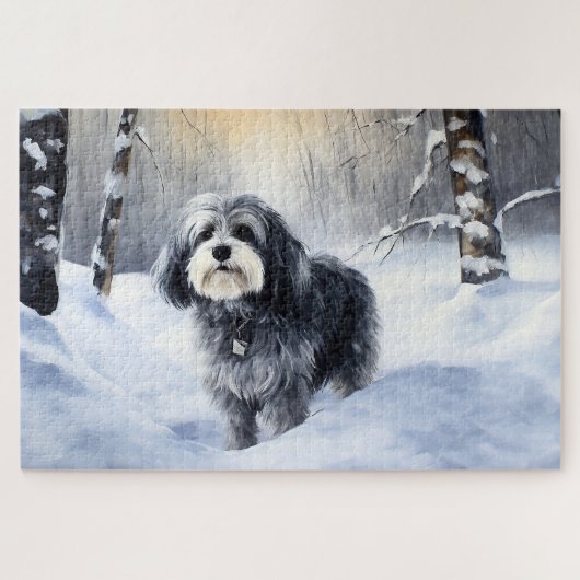 Puzzle Havanese Let It Snow Christmas (Horizontal)