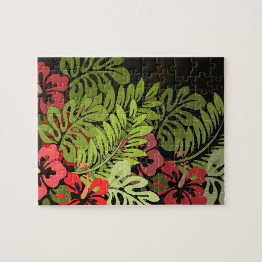 Puzzle Hawaii Aloha Flower Art Print (Horizontal)