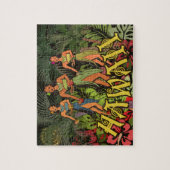 Puzzle Hawaii Aloha Palm Hula Art Design (Vertical)