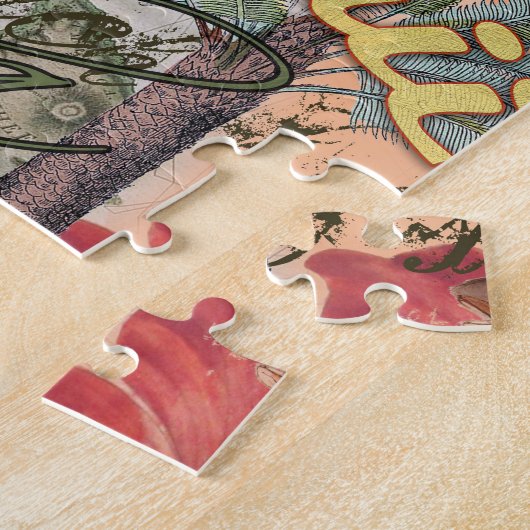 Puzzle Hawaii Hula Fleur Voyage Vintage (Côté)