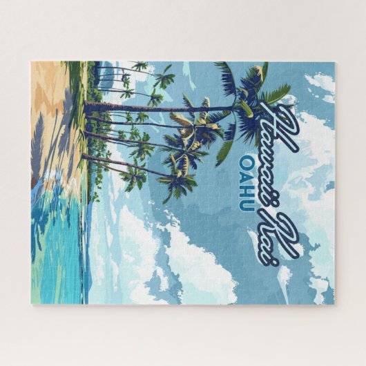 Puzzle Hawaii Kai Honolulu Oahu Hawaii Retro (Horizontal)