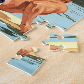 Puzzle Hawaii, surfeurs attendant une grosse vague, (Côté)