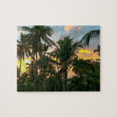 Puzzle Hawaiian Exotic Beach Palm Trees Sunset (Horizontal)