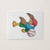 Puzzle Hawk au baseball avec batte de baseball (Horizontal)