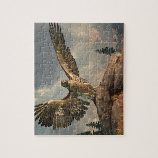 Puzzle Hawk sur les rochers (Vertical)