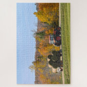Puzzle Hay Hauling dans le Vermont en automne (Vertical)