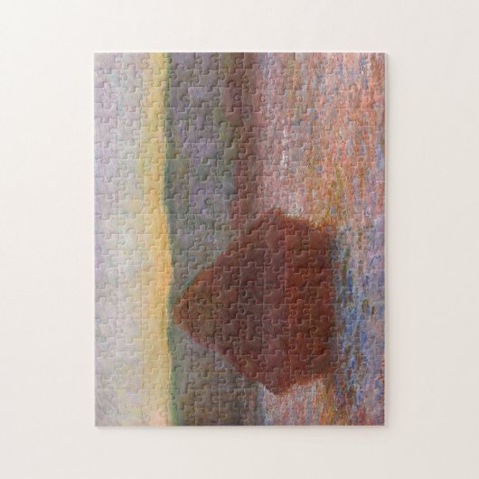 Puzzle Haystack Thaw Sunset Monet Fine Art (Vertical)