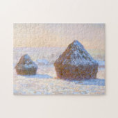 Puzzle Haystacks Effet Neige Matin Monet Fine Art (Horizontal)