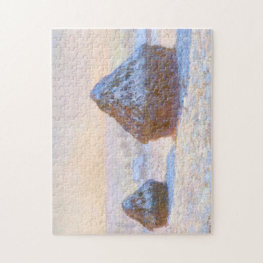 Puzzle Haystacks Effet Neige Matin Monet Fine Art (Vertical)